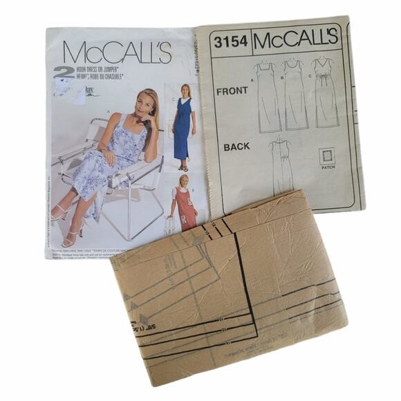 McCall's Sewing Pattern 3154 Dress or Jumper Size 10-14 Vintage UNCUT Petite - Picture 4 of 4